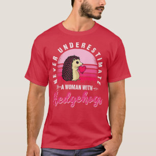 Vrouw met Hedgehogs Kleding Outfit Art Gift Hedge T-shirt