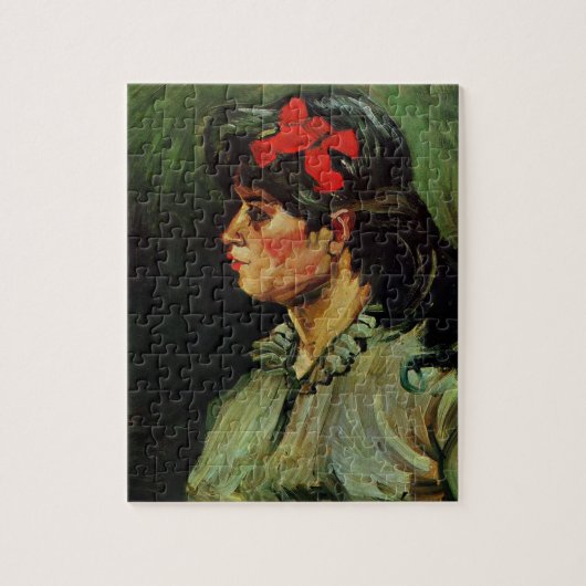 Vrouw met het Rode Koolstofportret van Vincent van Legpuzzel (Verticaal)