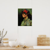 Vrouw met het Rode Koolstofportret van Vincent van Poster (Keuken)