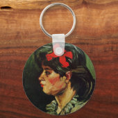 Vrouw met het Rode Koolstofportret van Vincent van Sleutelhanger (Voorkant)