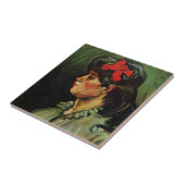 Vrouw met het Rode Koolstofportret van Vincent van Tegeltje (Zijkant)