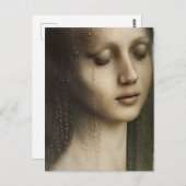 Vrouw met het Schilderen van Waterkralen Briefkaart (Voorkant / Achterkant)