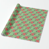 Vrouw met Hond Vintage Cadeaupapier (Uitgerold)