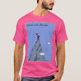 Vrouw met hoogte - full colour t-shirt
