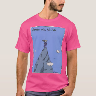 Vrouw met hoogte - full colour t-shirt