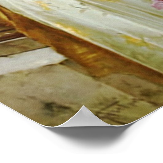 Vrouw met Iopen Fine Art Poster (Hoek)