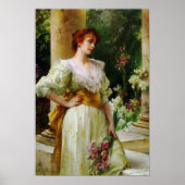 Vrouw met Iopen Fine Art Poster (Voorkant)