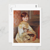 Vrouw met kat, Auguste Renoir Briefkaart (Voorkant / Achterkant)