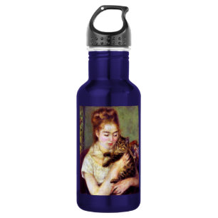 Vrouw met kat, Auguste Renoir Waterfles