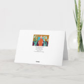 Vrouw met kat in garden.2 kaart (Achterkant)