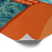 Vrouw met kat in huis bij zonlicht gelukkig zee poster (Hoek)