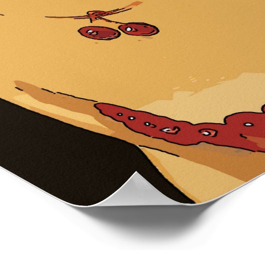 Vrouw met kersen,  poster (Hoek)