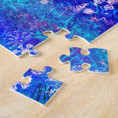 Vrouw met kerstboom legpuzzel geschilderd (Zijkant)