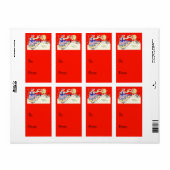  vrouw met kerstcadeaus Gift Label (Full Sheet)