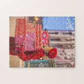 vrouw met kerstcadeautjes legpuzzel (Horizontaal)