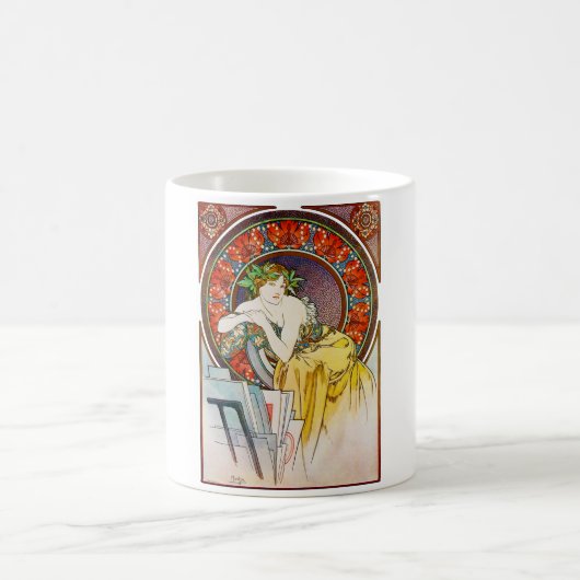 Vrouw met klaproos, Mucha Koffiemok (Center)