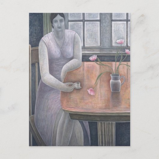 Vrouw met kleine beker 2007 briefkaart (Voorkant)