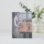 Vrouw met kleine beker 2007 briefkaart (Staand voorkant)