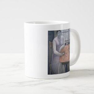 Vrouw met kleine beker 2007 grote koffiekop