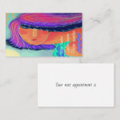 Vrouw met kleurrijke haar visitekaartje (Voorkant / Achterkant)