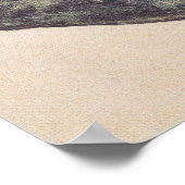 Vrouw met kop op kniepanvas poster (Hoek)