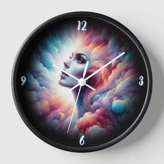 Vrouw met kosmisch aura haar (Voorkant)