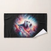 Vrouw met kosmisch aura haar bad handdoek (Handdoek)