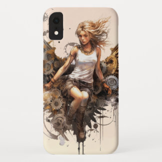 Vrouw met laarzen iPhone / iPad case