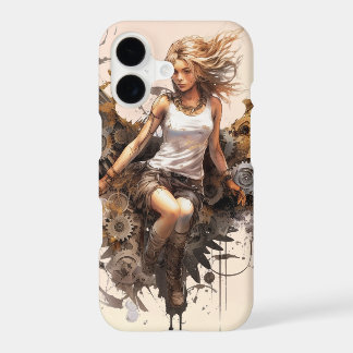 Vrouw met laarzen iPhone / iPad case