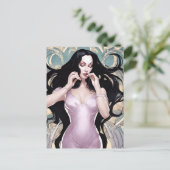 Vrouw met lang haar briefkaart (Staand voorkant)