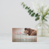 Vrouw met lange haircut Specialist Model Visitekaartje (Staand voorkant)