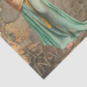 Vrouw met Latijn Schrijven Tissuepapier (Detail)