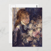 Vrouw met Lilacs door Pierre Renoir Briefkaart (Voorkant / Achterkant)