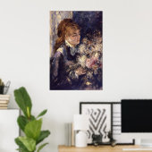 Vrouw met Lilacs door Pierre Renoir Poster (Thuiskantoor)