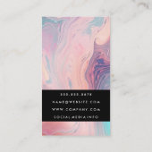 Vrouw met make-up borstels visitekaartje (Achterkant)