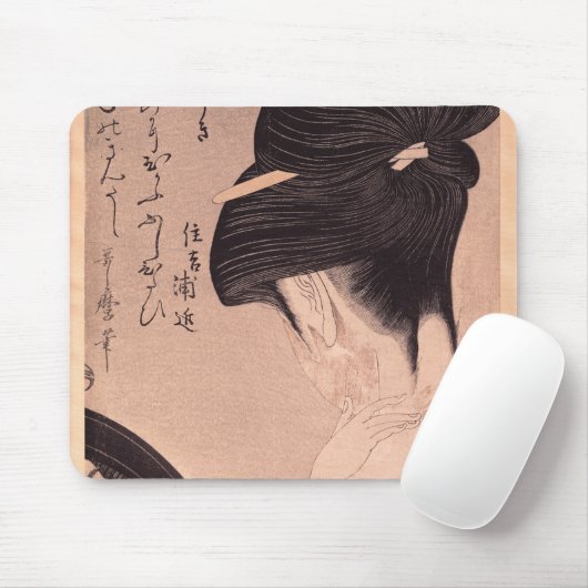 Vrouw met make-up muismat (Met muis)