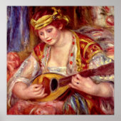 Vrouw met Mandolin Poster (Voorkant)