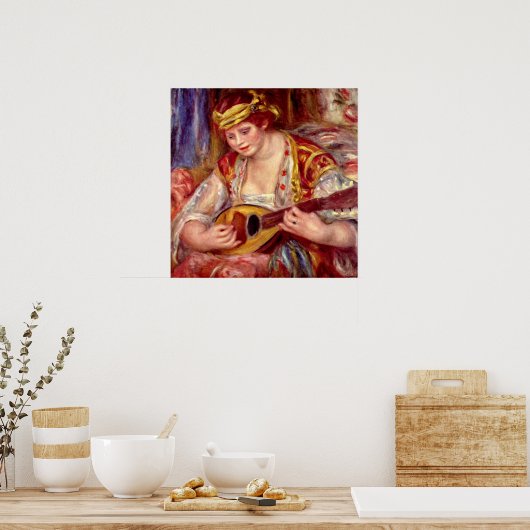 Vrouw met Mandolin Poster (Keuken)