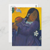 Vrouw met mango | Paul Gauguin Briefkaart (Voorkant / Achterkant)