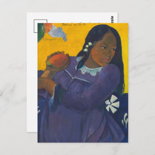 Vrouw met mango | Paul Gauguin Briefkaart (Voorkant / Achterkant)