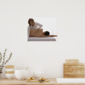 Vrouw met massage poster (Keuken)