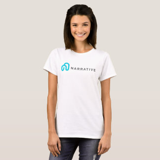 Vrouw met NRVE, narratief t-shirt