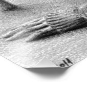 Vrouw met ochtendkoffie Potlood tekenkunst Foto Afdruk (Hoek)