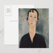 Vrouw met oorringen briefkaart (Voorkant / Achterkant)