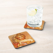 Vrouw met Oragna Bouquet Drankjes Onderzetter (Rechterzijde)