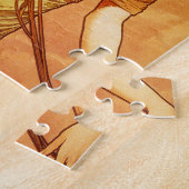 Vrouw met Oragna Bouquet Legpuzzel (Zijkant)