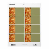Vrouw met Oranje Bouquet Etiket (Full Sheet)