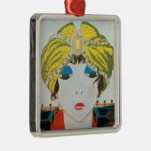 VROUW MET ORIENTAAL GEEL TURBAN METALEN ORNAMENT (Rechts)