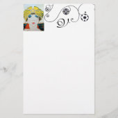 VROUW MET ORIENTAAL GEEL TURBAN / Mode van schoonh Briefpapier (Voorkant)