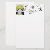 VROUW MET ORIENTAAL GEEL TURBAN / Mode van schoonh Briefpapier (Voorkant / Achterkant)